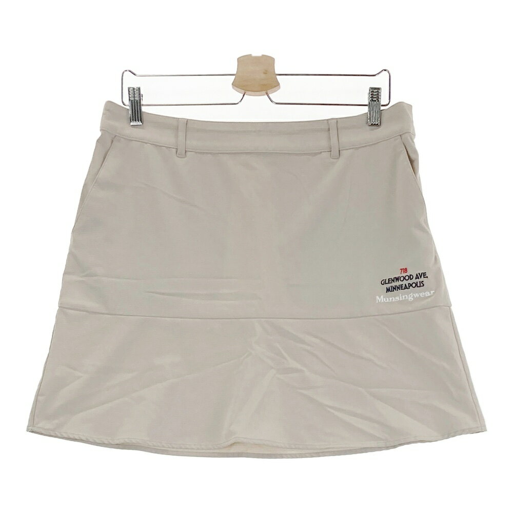 MUNSING WEAR マンシングウェア 2024年モデル ストレッチ フレアスカート ベージュ系 15 【中古】ゴルフウェア レディース