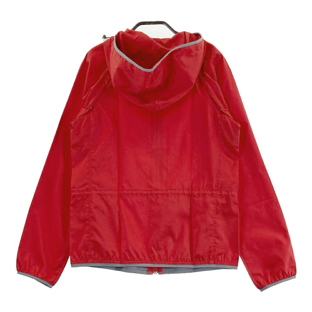 LANVIN SPORT ランバン スポール 2WAY フード付 ジップジャケット 薄手 レッド系 38 【中古】ゴルフウェア レディース