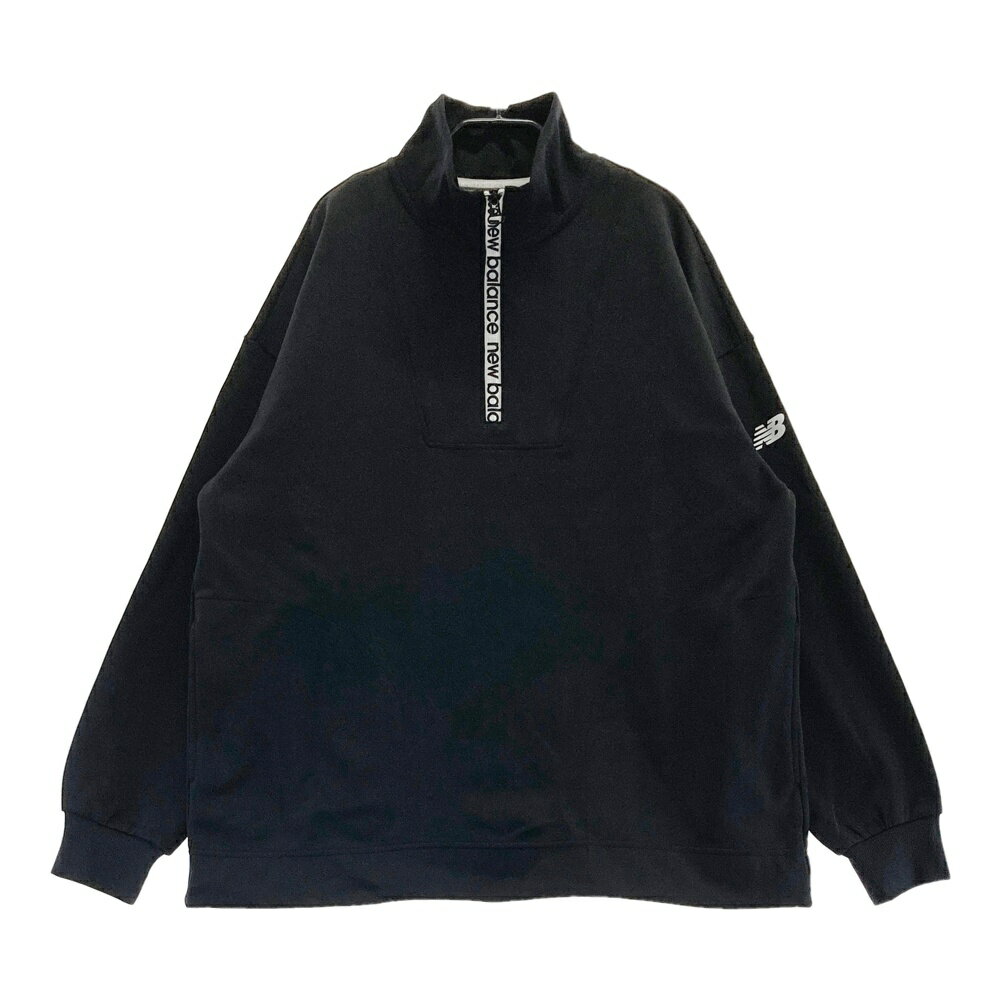 NEW BALANCE GOLF ニューバランス 2024年モデル ハーフジップ長袖スウェットトレーナー ブラック系 2 【中古】ゴルフウェア レディース