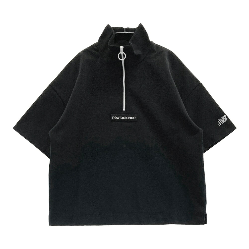 NEW BALANCE GOLF ニューバランス 2024年モデル ハーフジップ半袖スウェットトレーナー ブラック系 3 【中古】ゴルフウェア レディース