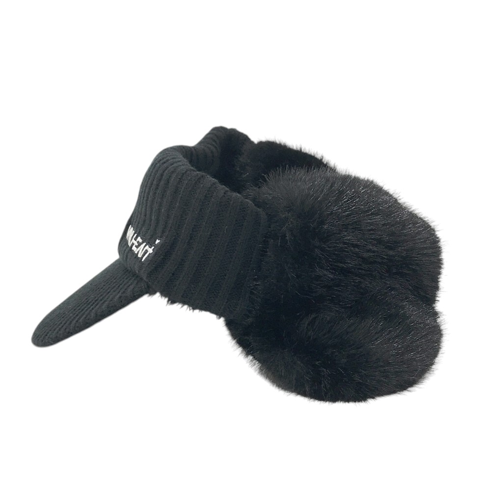 VIVA HEART ビバハート イヤーマフ付き ニットバイザー ブラック系 40 【中古】ゴルフウェア