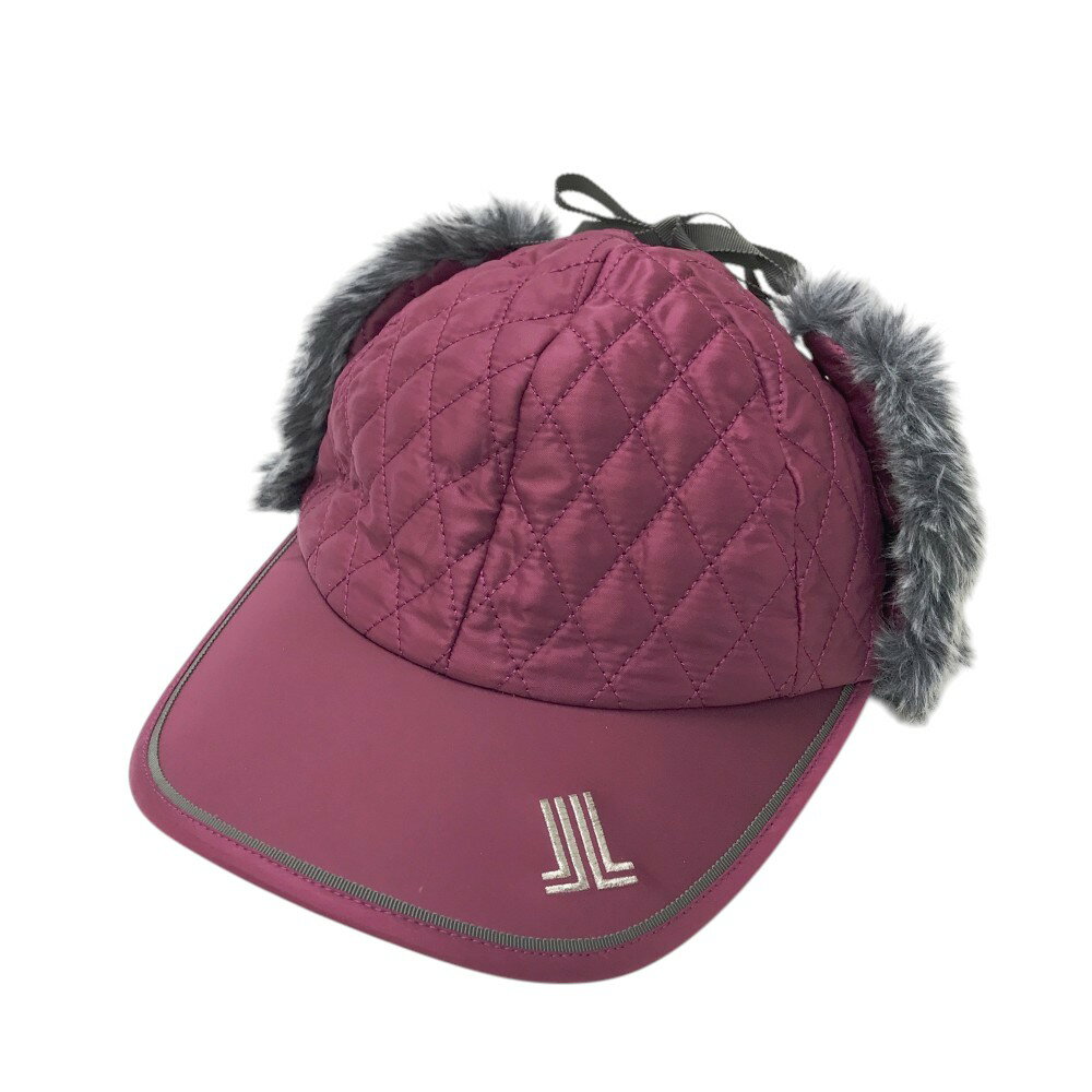 LANVIN SPORT ランバン スポール 中綿 耳当て付 キャップ パープル系 F 【中古】ゴルフウェア