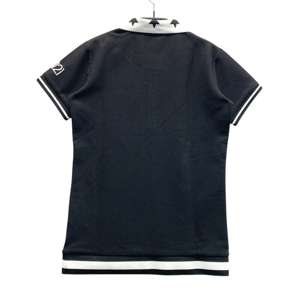 V12 ヴィトゥエルヴ 半袖ポロシャツ ブラック系 O 【中古】ゴルフウェア レディース