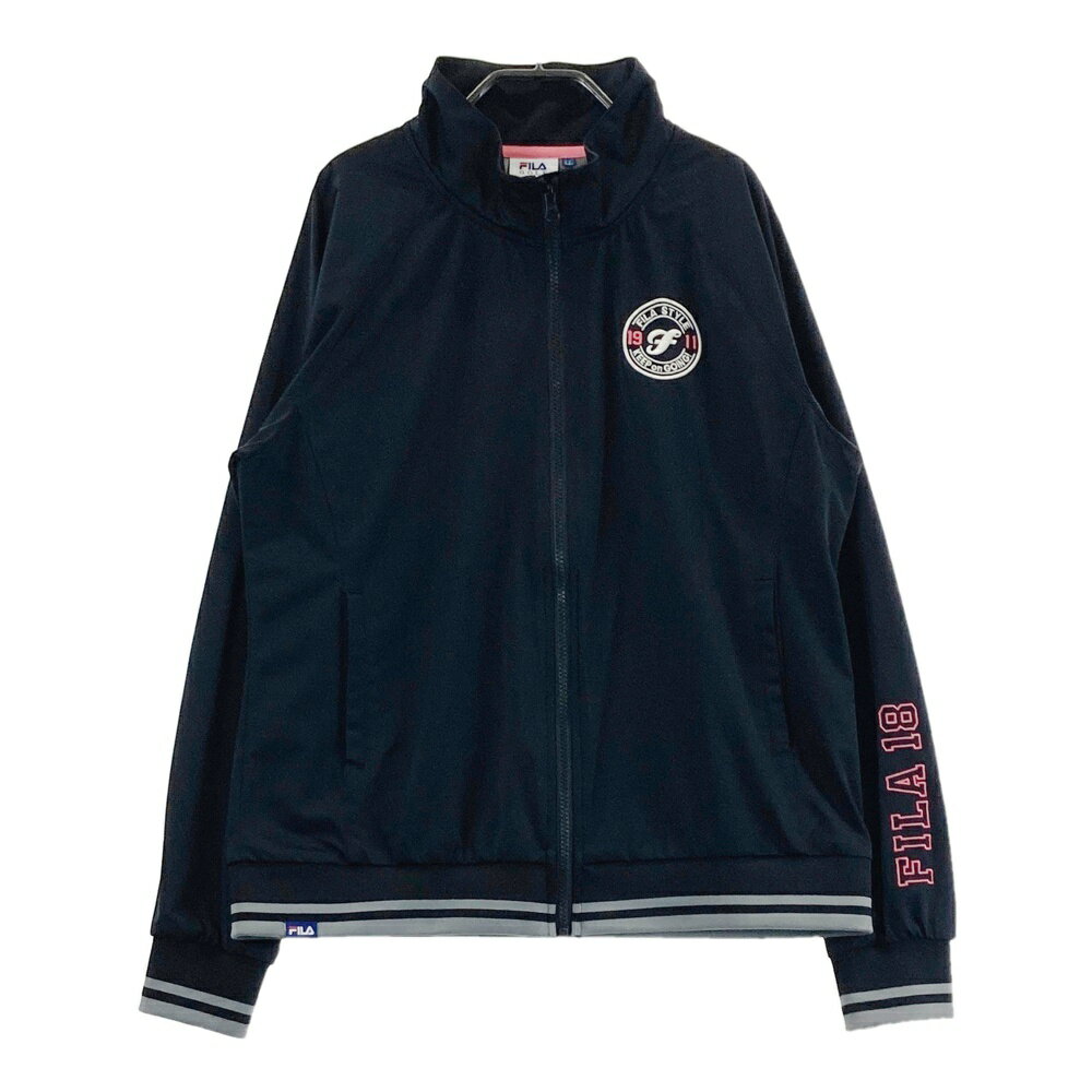 FILA GOLF フィラゴルフ ジップジャケット ブラック系 LL 【中古】ゴルフウェア レディース