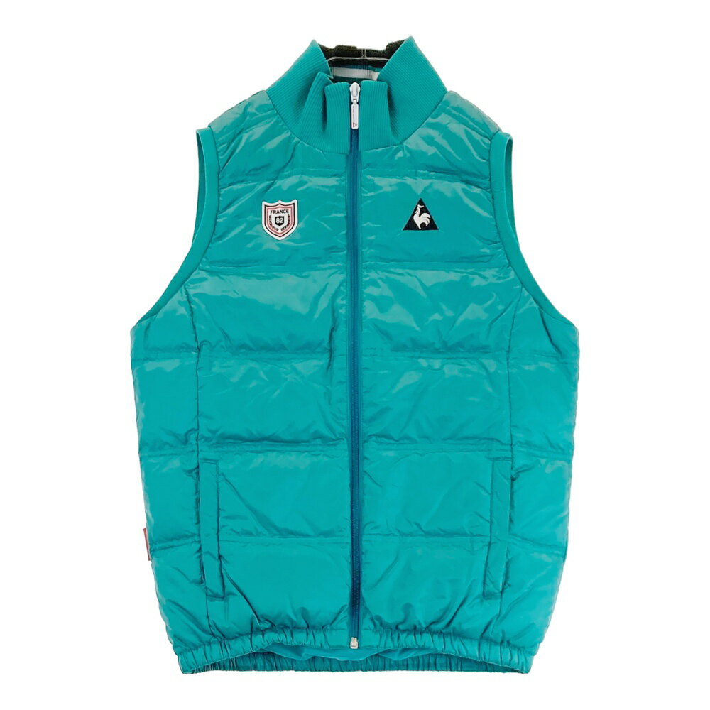 LE COQ GOLF ルコックゴルフ ダウン ジップベスト グリーン系 M 【中古】ゴルフウェア レディース