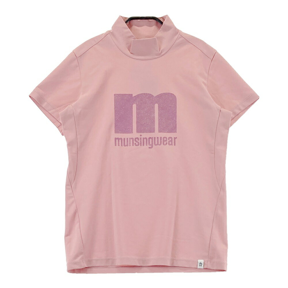 MUNSING WEAR マンシングウェア ハイネック 半袖Tシャツ ピンク系 L 【中古】ゴルフウェア レディース