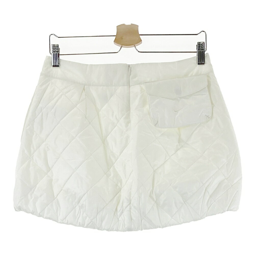 NIKE GOLF ナイキゴルフ 485704-105 キルティング 中綿スカート ホワイト系 4 【中古】ゴルフウェア レディース