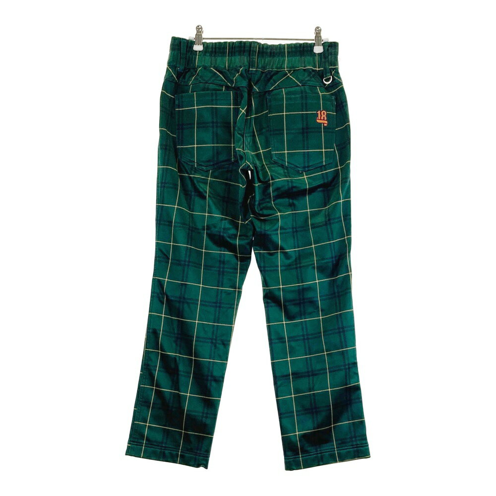 FILA GOLF フィラゴルフ 裏起毛 ロングパンツ チェック柄 グリーン系 L 【中古】ゴルフウェア レディース
