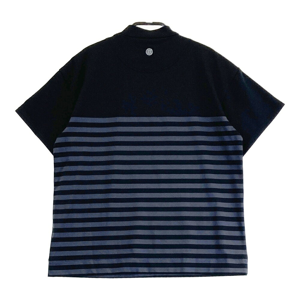 BRIEFING GOLF ブリーフィング 2025年モデル　BRG251W43 ハイネック 半袖Tシャツ ボーダー柄 ブラック系 S 【中古】ゴルフウェア レディース
