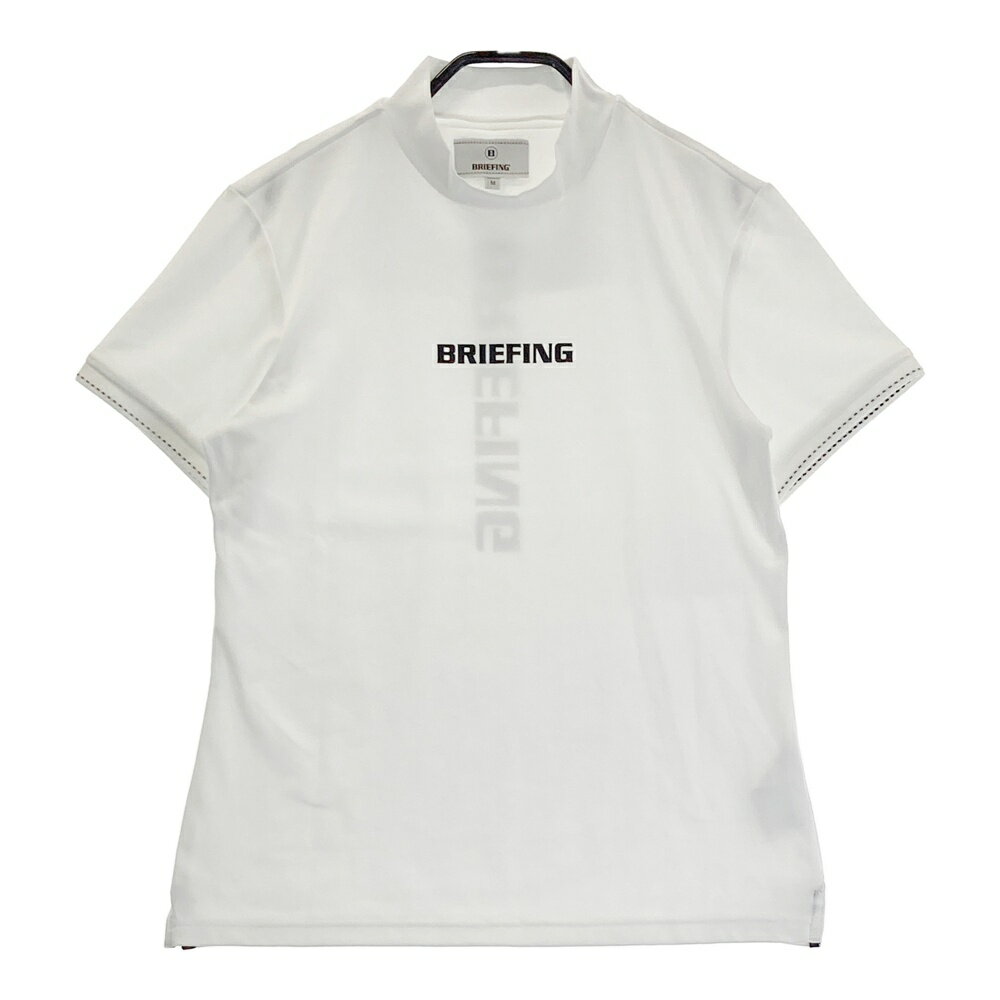 BRIEFING GOLF ブリーフィング 2025年モデル ハイネック 半袖Tシャツ ホワイト系 M 【中古】ゴルフウェア レディース