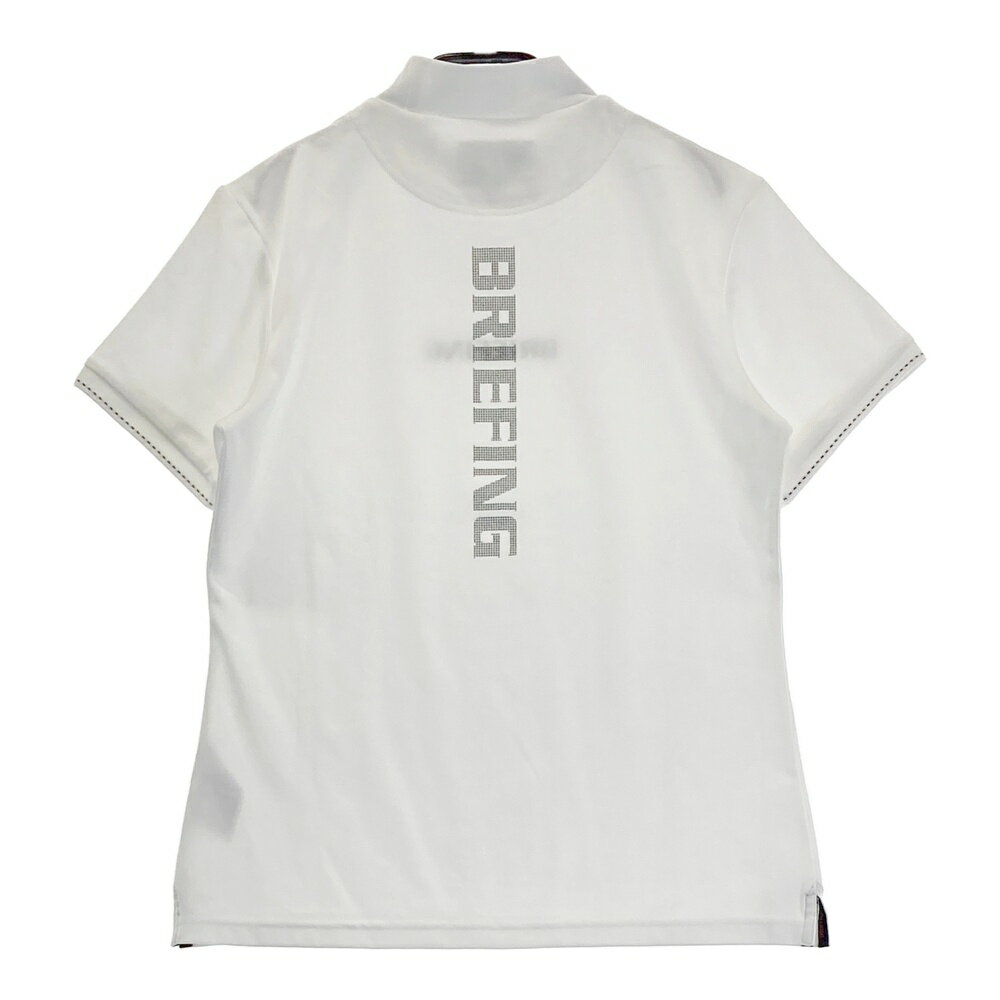 BRIEFING GOLF ブリーフィング 2025年モデル ハイネック 半袖Tシャツ ホワイト系 M 【中古】ゴルフウェア レディース