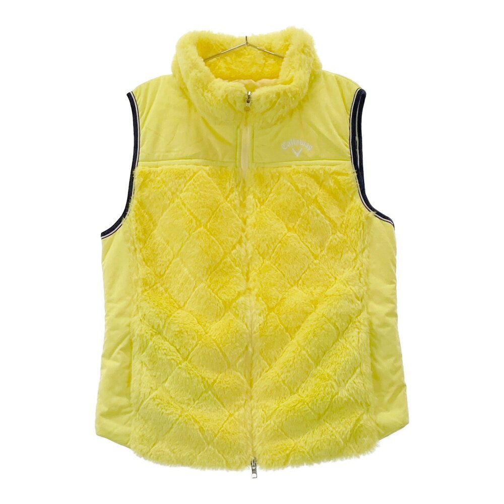 CALLAWAY キャロウェイ ボア 中綿ベスト イエロー系 M 【中古】ゴルフウェア レディース