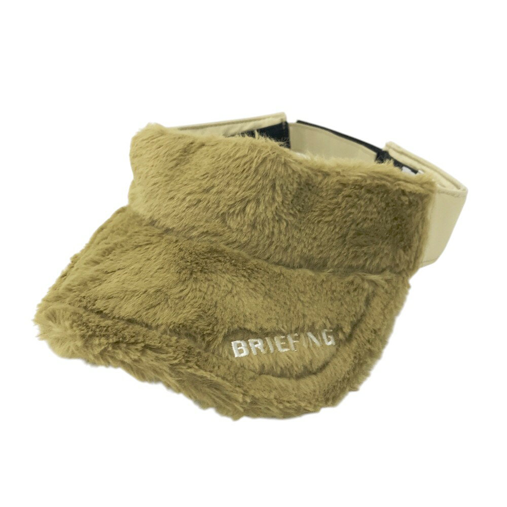 BRIEFING GOLF ブリーフィング ファー サンバイザー ベージュ系 FREE 【中古】ゴルフウェア