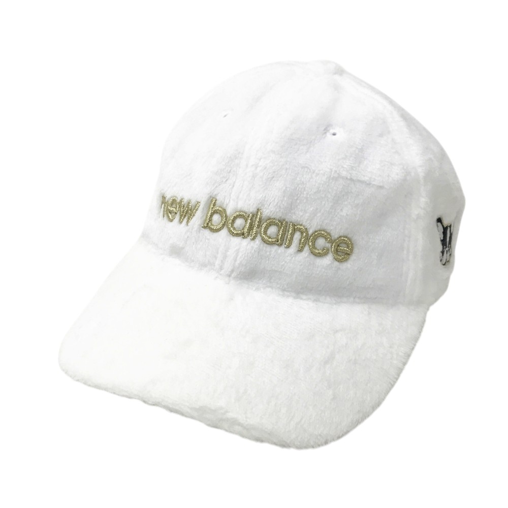 NEW BALANCE GOLF ニューバランス ファー フリース キャップ ホワイト系 FR 【中古】ゴルフウェア