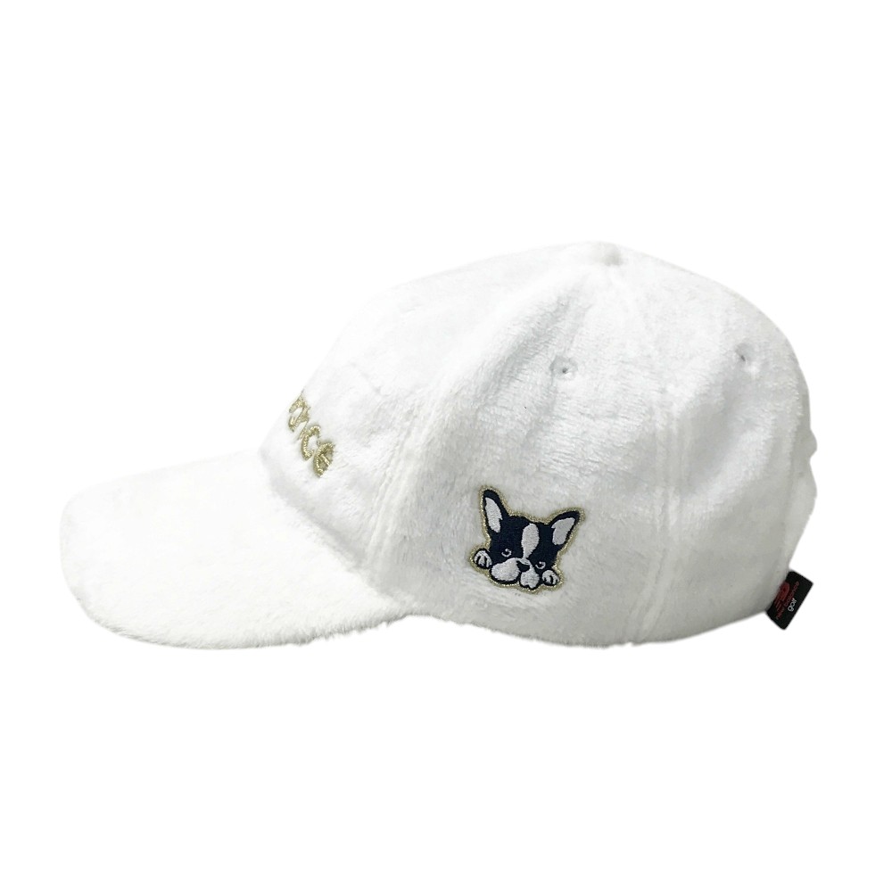 NEW BALANCE GOLF ニューバランス ファー フリース キャップ ホワイト系 FR 【中古】ゴルフウェア