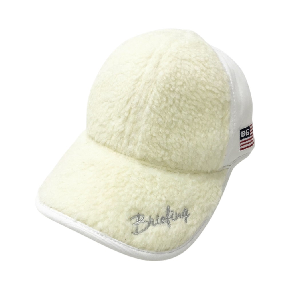 BRIEFING GOLF ブリーフィング ボア切替 キャップ ホワイト系 FREE 【中古】ゴルフウェア