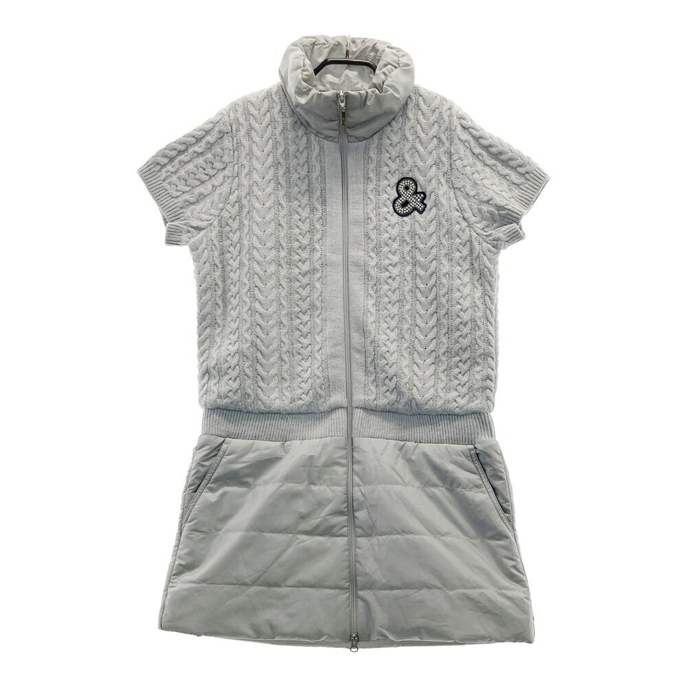 AND PER SE アンパスィ 中綿 ワンピース グレー系 L 【中古】ゴルフウェア レディース
