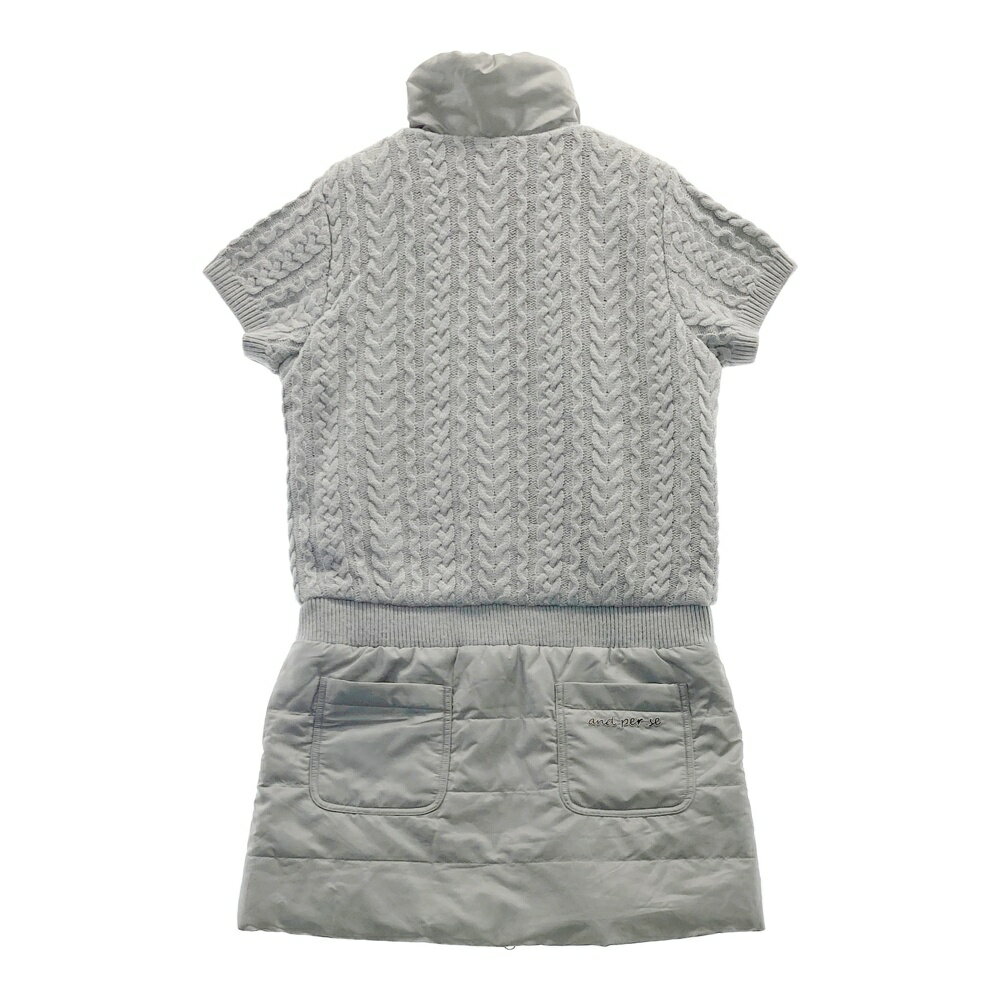 AND PER SE アンパスィ 中綿 ワンピース グレー系 L 【中古】ゴルフウェア レディース