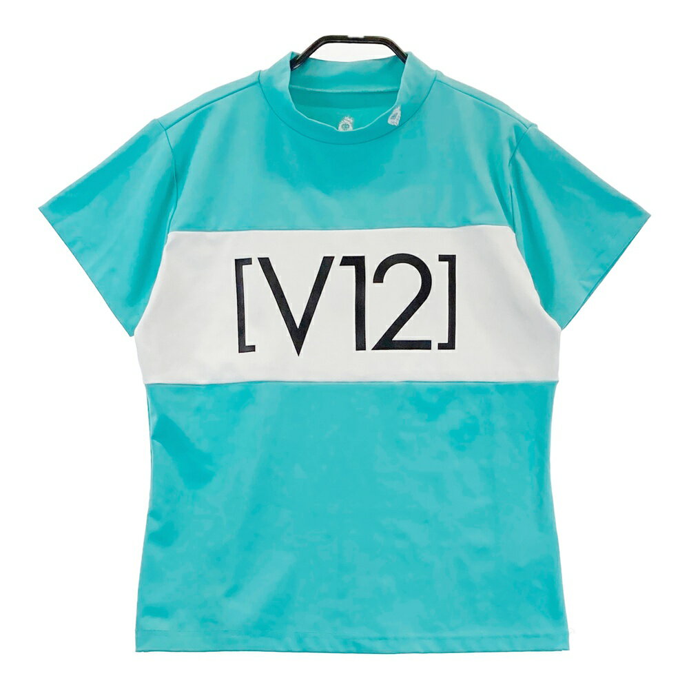 V12 ヴィトゥエルヴ モックネック 半袖Tシャツ ブルー系 1 【中古】ゴルフウェア レディース