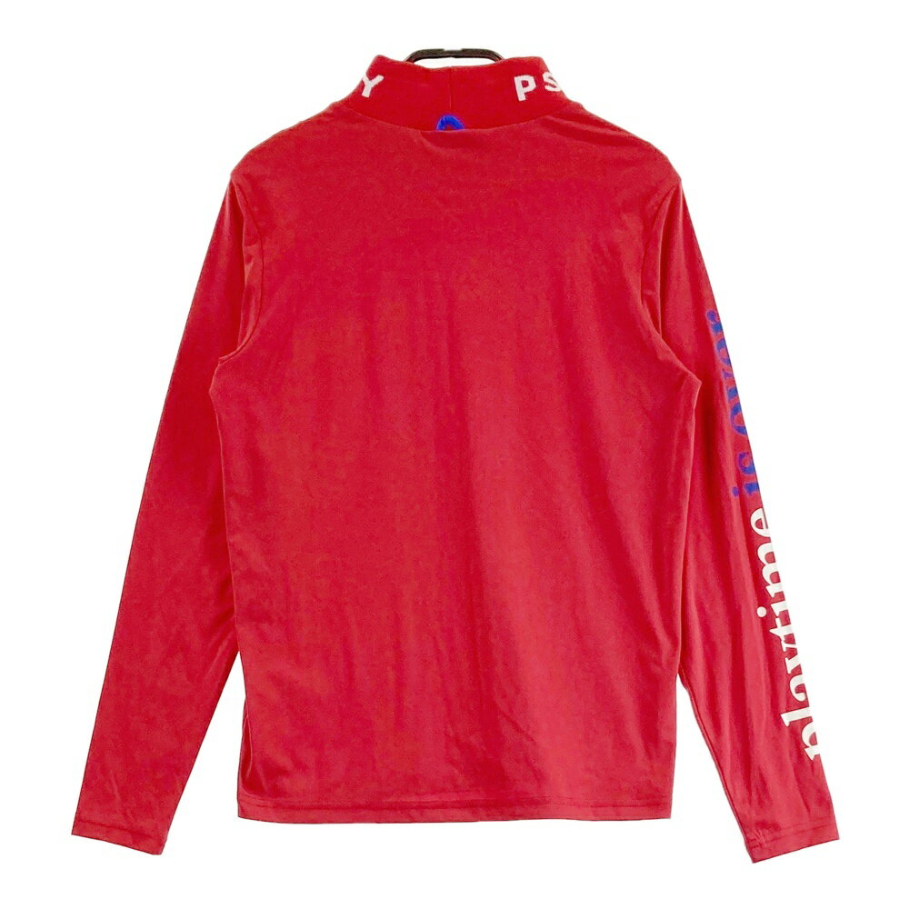 PSYCHO BUNNY サイコバニー モックネック 長袖Tシャツ レッド系 1 【中古】ゴルフウェア レディース