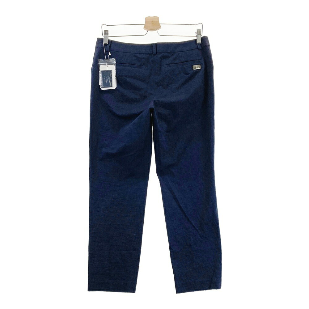 LANVIN SPORT ランバン スポール シアサッカーパンツ ネイビー系 42 【中古】ゴルフウェア レディース