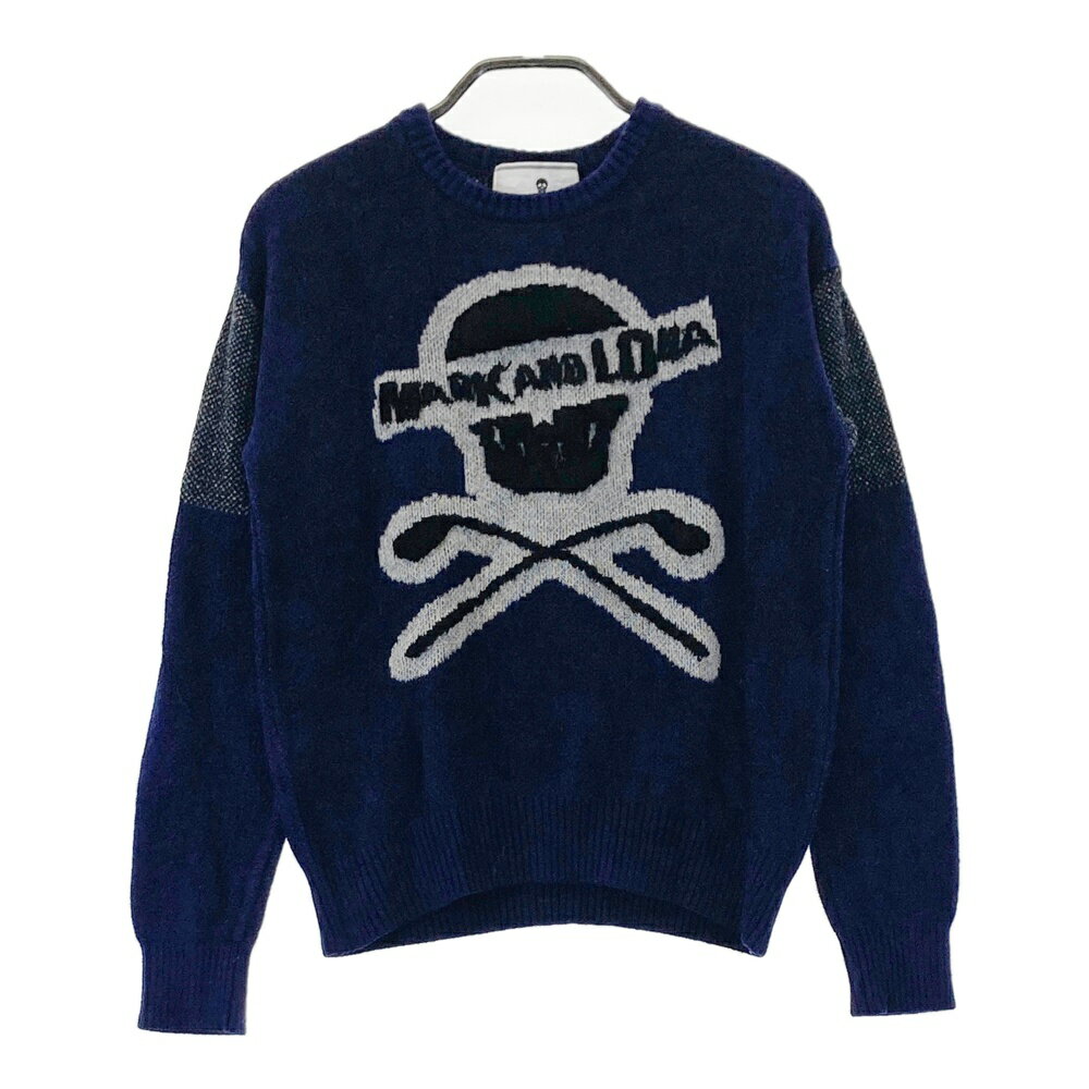 MARK&LONA マークアンドロナ ニットセーター ネイビー系 36 【中古】ゴルフウェア レディース