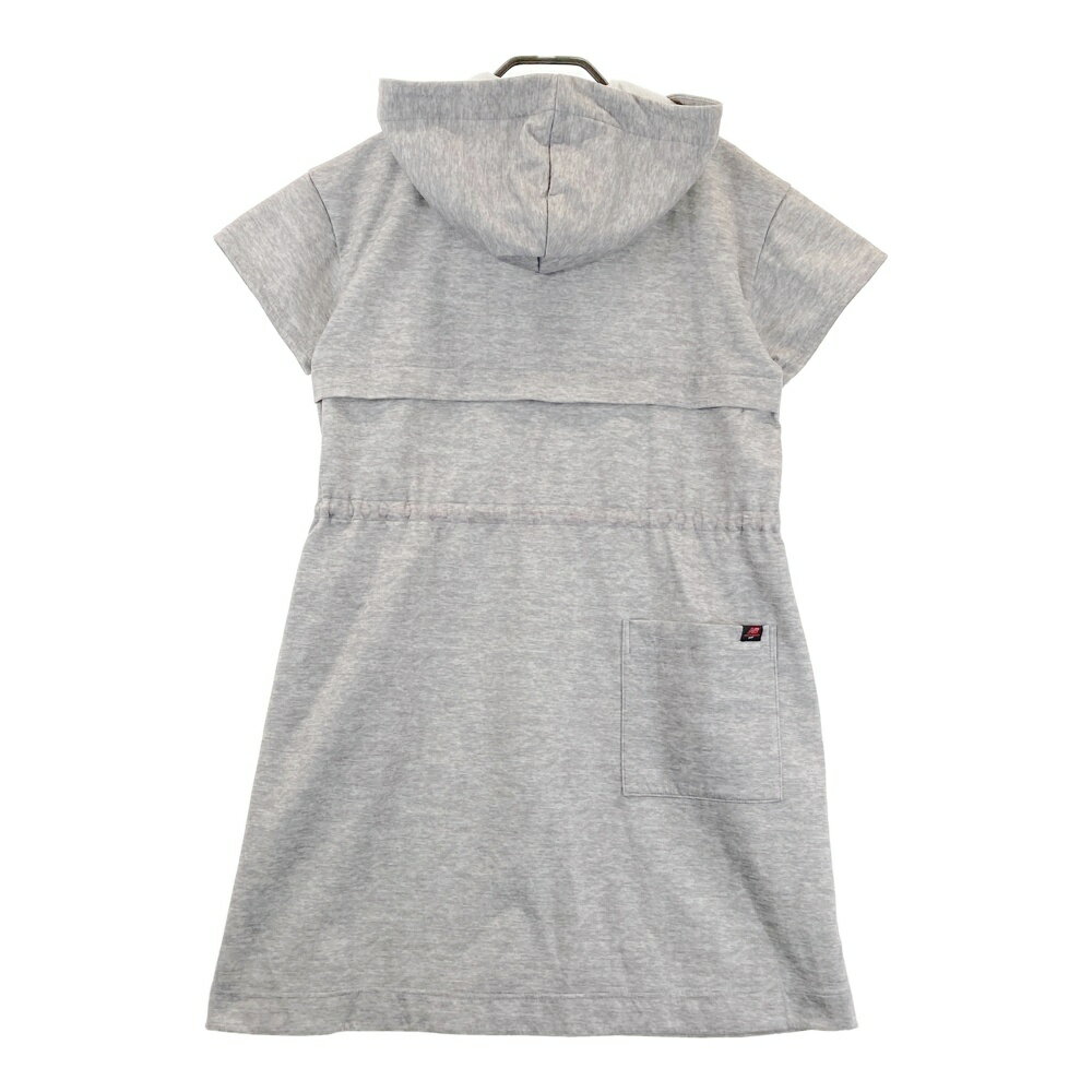 NEW BALANCE GOLF ニューバランス フード付 半袖ワンピース グレー系 0 【中古】ゴルフウェア レディース