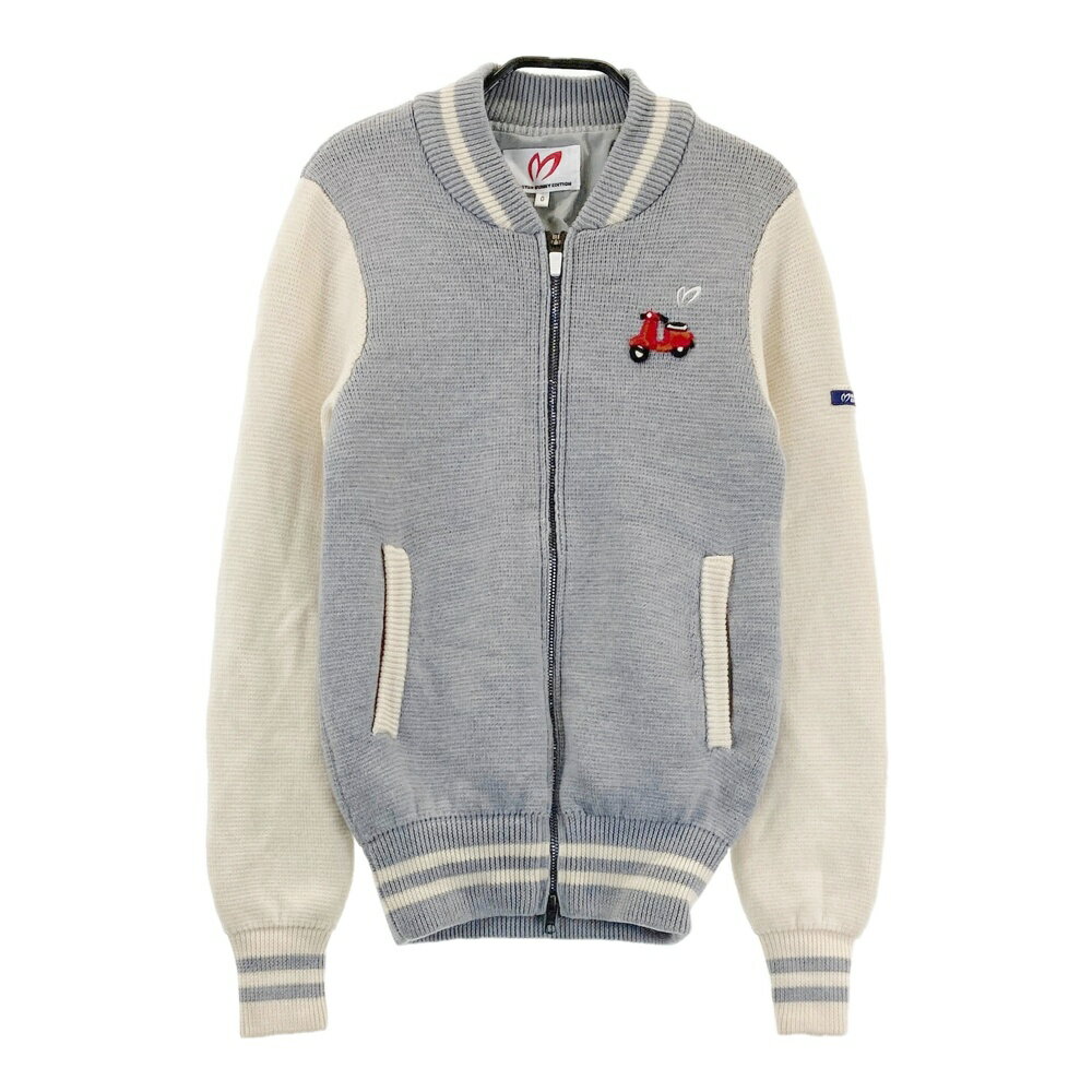 MASTER BUNNY EDITION マスターバニーエディション 裏地付 ニット ジップジャケット グレー系 0 【中古..