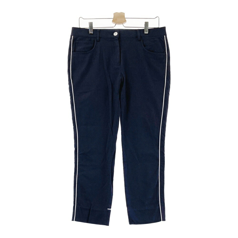 SRIXON スリクソン byDESCENTE ストレッチパンツ ネイビー系 LL 【中古】ゴルフウェア レディース