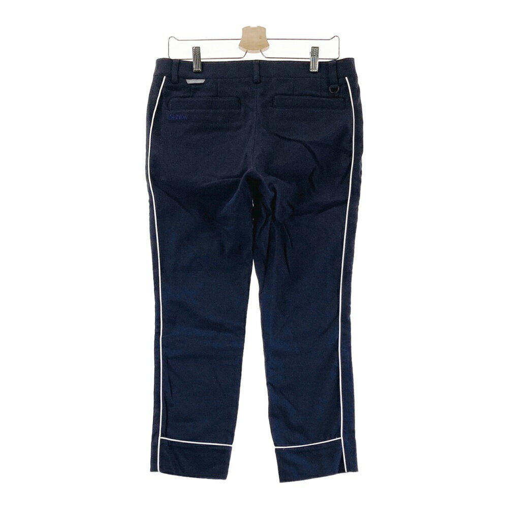 SRIXON スリクソン byDESCENTE ストレッチパンツ ネイビー系 LL 【中古】ゴルフウェア レディース