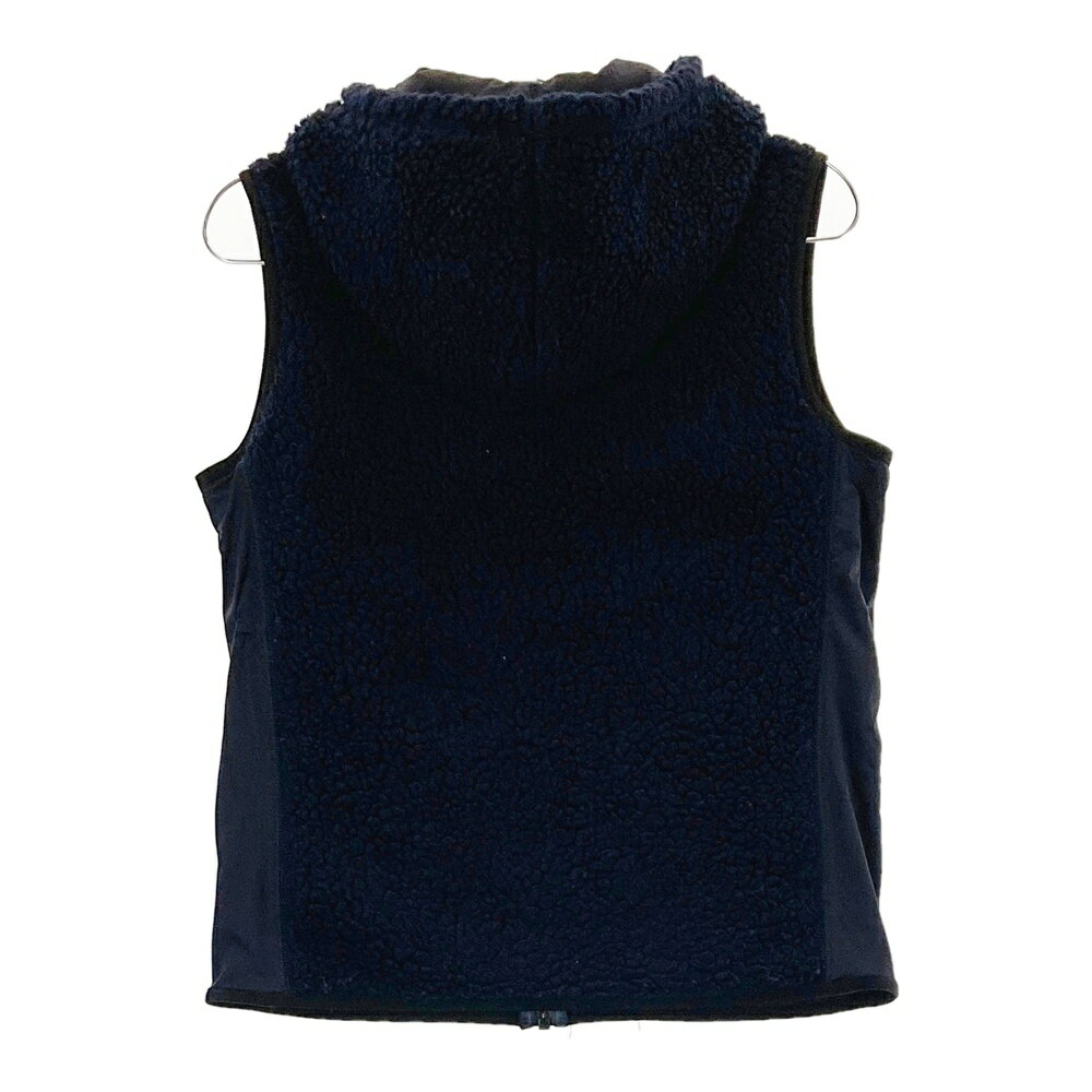 23区GOLF ニジュウサンクゴルフ フード付 ボア ジップベスト ネイビー系 1 【中古】ゴルフウェア レディース