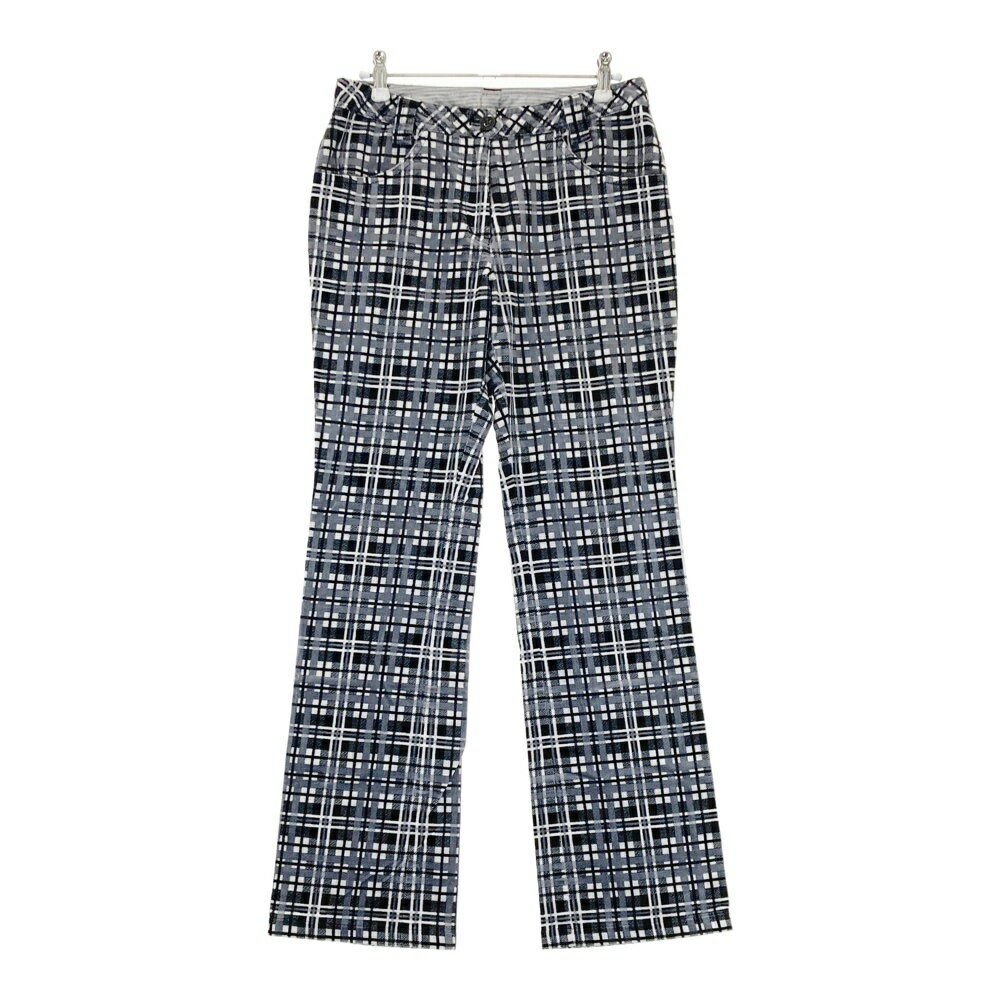 CALLAWAY キャロウェイ ストレッチパンツ 起毛 チェック柄 グレー系 M 【中古】ゴルフウェア レディース