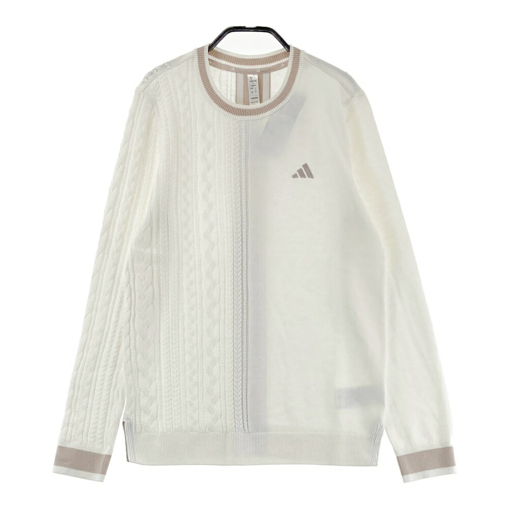 ADIDAS GOLF アディダスゴルフ 2024年モデル ニットセーター ホワイト系 M 【中古】ゴルフウェア レデ..