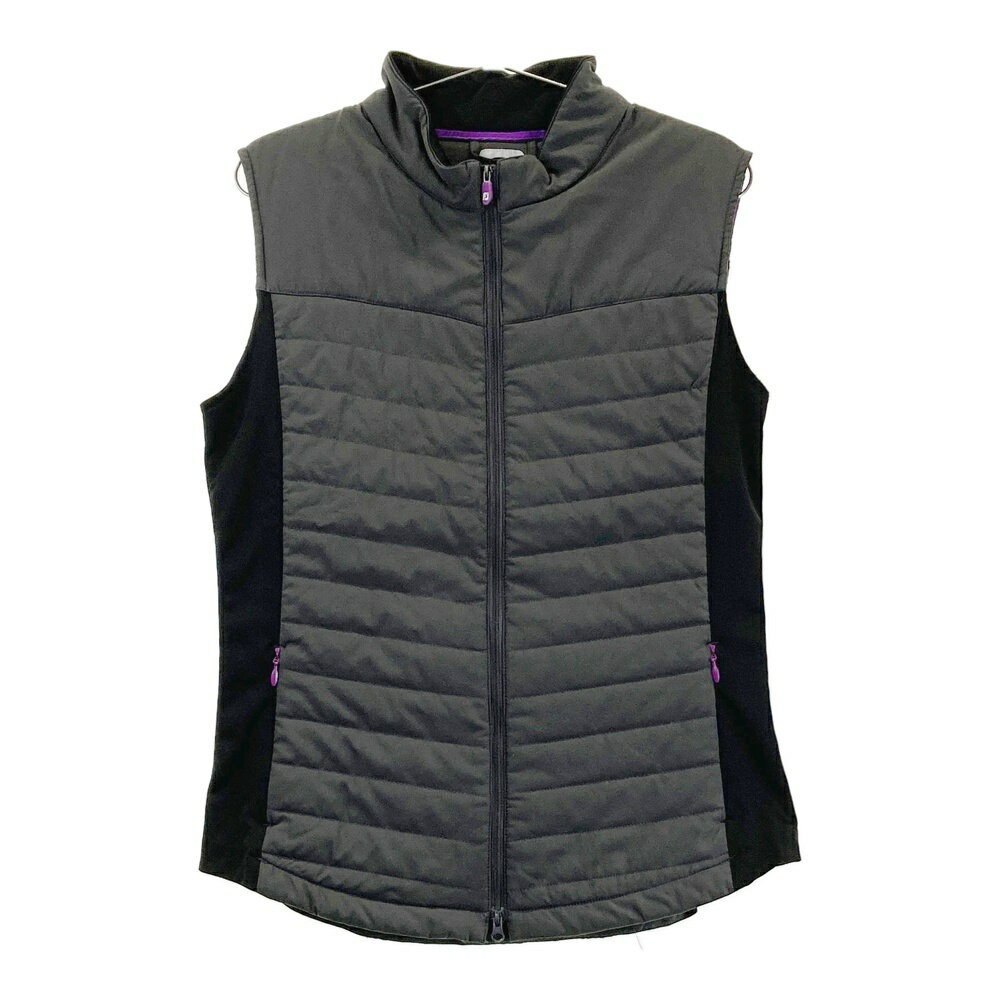 FOOT JOY フットジョイ 中綿ジップベスト グレー系 XL 【中古】ゴルフウェア レディース