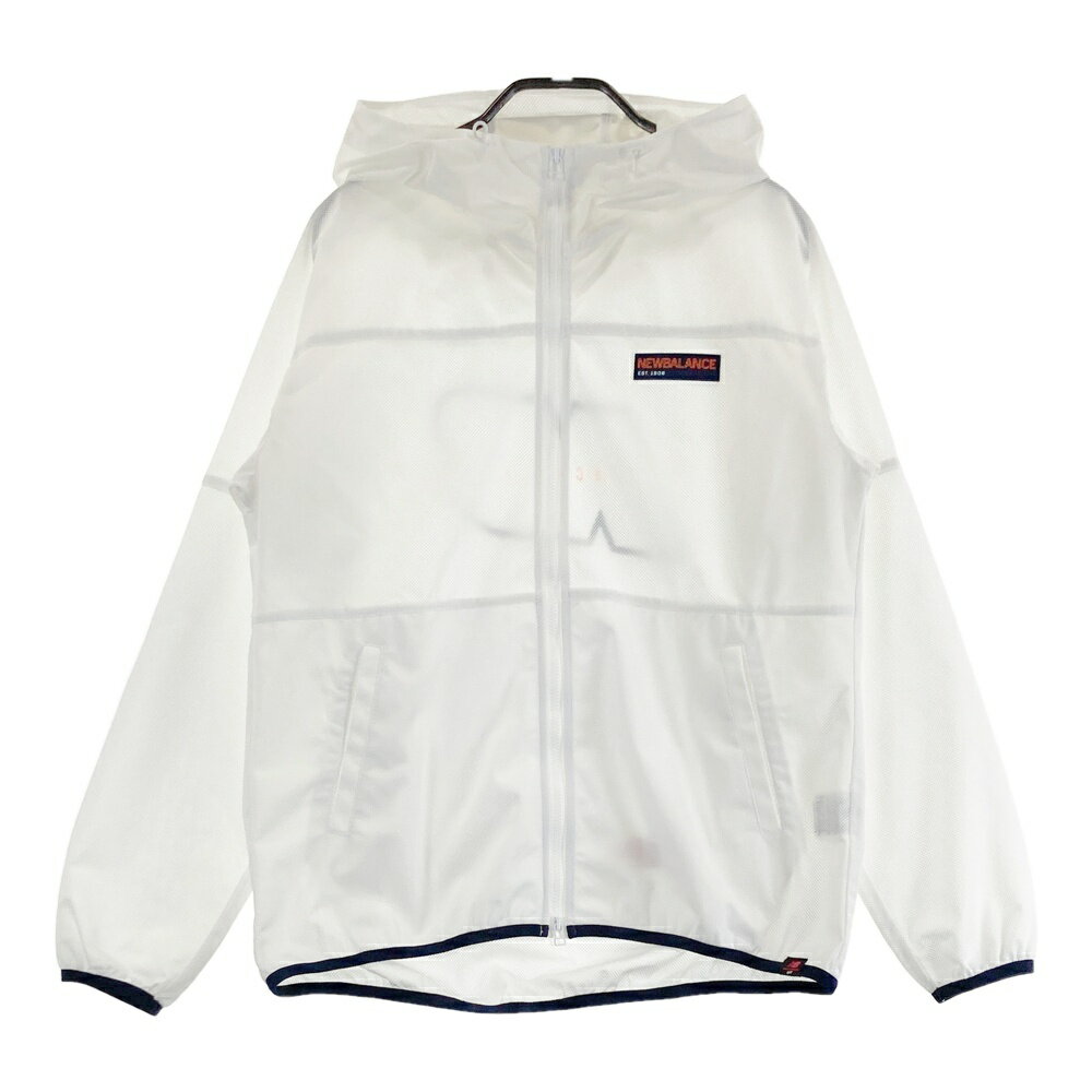NEW BALANCE GOLF ニューバランス メッシュ ジップパーカー ホワイト系 2 【中古】ゴルフウェア レディース