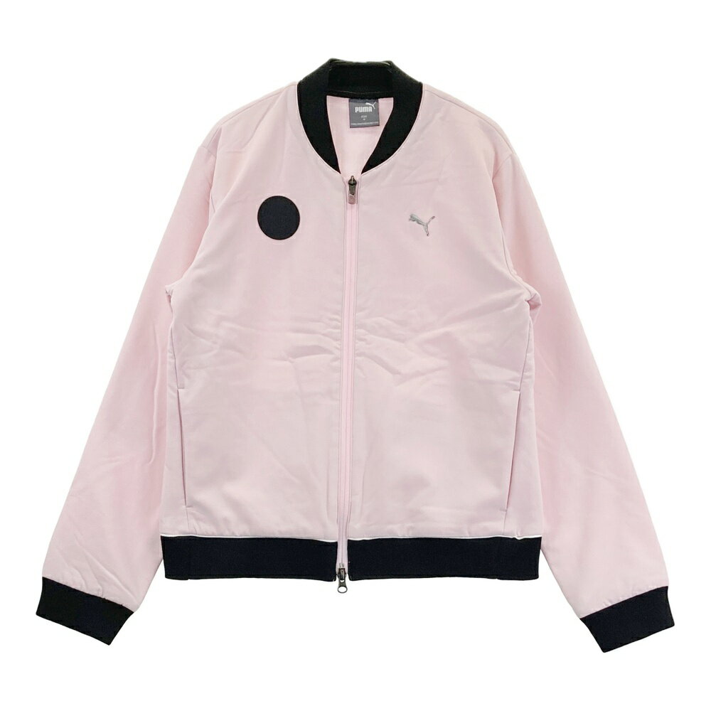 PUMA GOLF プーマゴルフ 裏地フリース ジップジャケット ピンク系 M 【中古】ゴルフウェア レディース