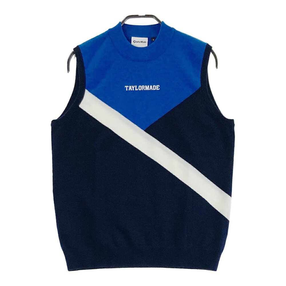 TAYLOR MADE テーラーメイド ニットベスト ネイビー系 L 【中古】ゴルフウェア レディース