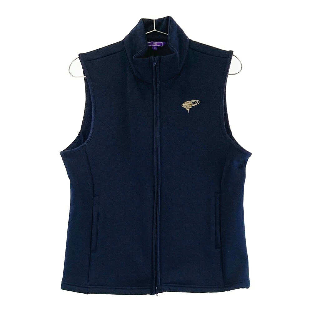 BEAMS GOLF ビームスゴルフ パープルレーベル 裏ボア スウェット ジップベスト ネイビー系 M 【中古】..