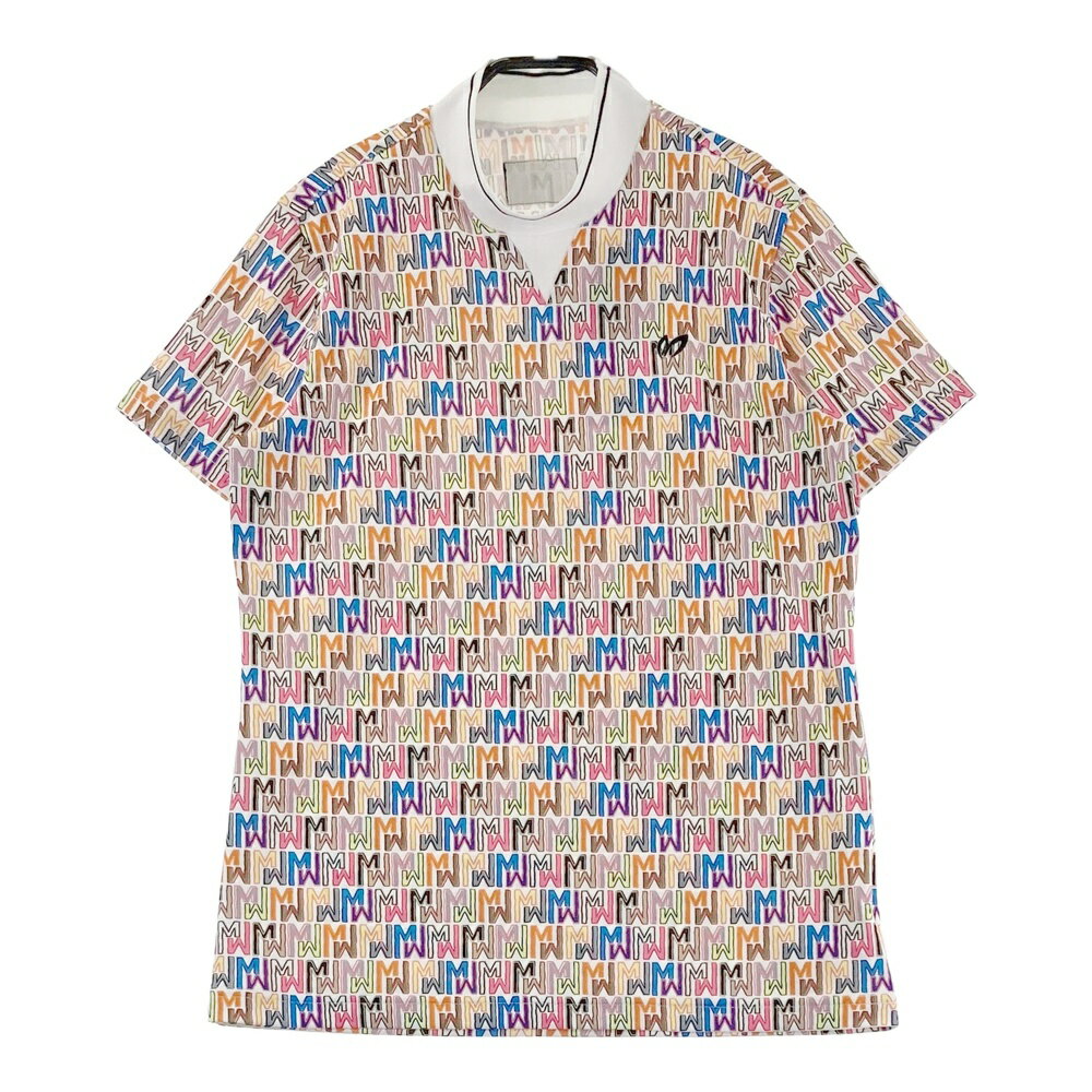 MASTER BUNNY EDITION マスターバニーエディション 2024年 半袖ハイネックTシャツ 総柄 ホワイト系 2 【中古】ゴルフウェア レディース