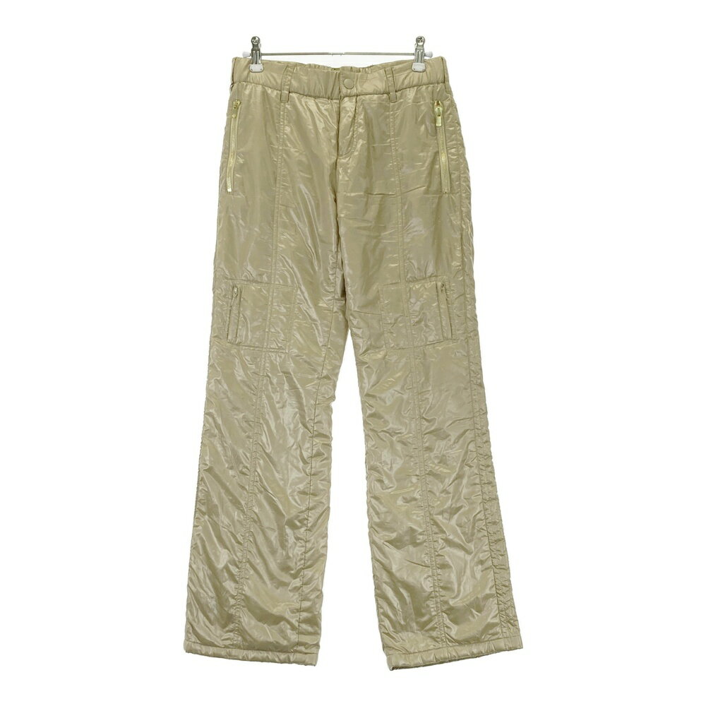 DANCE WITH DRAGON ダンスウィズドラゴン 中綿パンツ ベージュ系 2 【中古】ゴルフウェア レディース