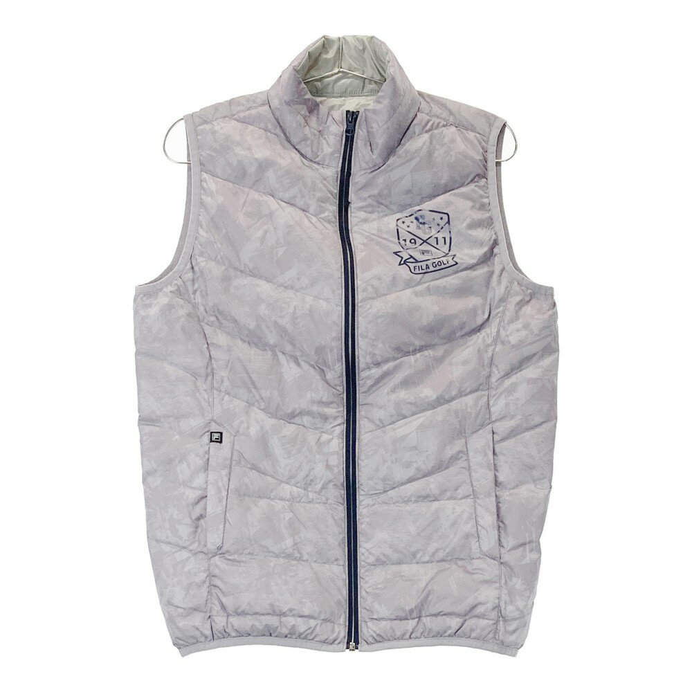FILA GOLF フィラゴルフ SX4JM201 ダウンベスト 総柄 パープル系 M 【中古】ゴルフウェア レディース