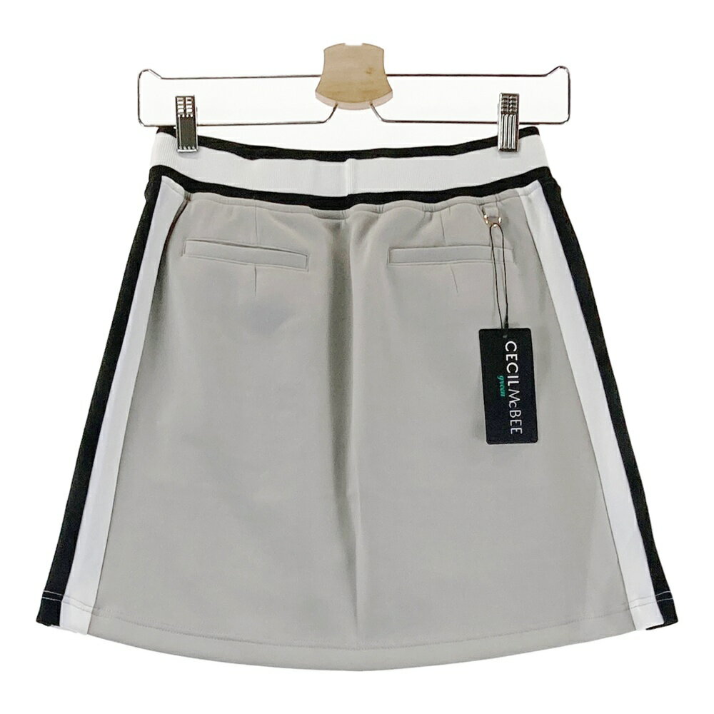 CECIL McBEE green セシルマクビーグリーン 2023年モデル 裏地付 スウェットスカート グレー系 2 【中古】ゴルフウェア レディース