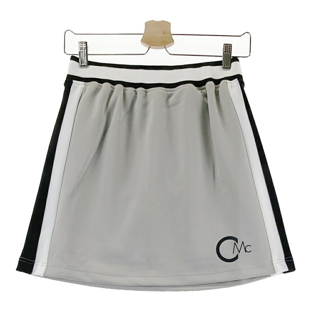 CECIL McBEE green セシルマクビーグリーン 2023年モデル 裏地付 スウェットスカート グレー系 2 【中古】ゴルフウェア レディース