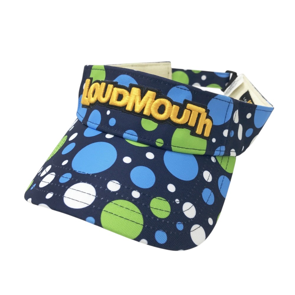 LOUD MOUTH ラウドマウス RB769928 サンバイザー フィズ ドット柄 ブルー系 【中古】ゴルフウェア
