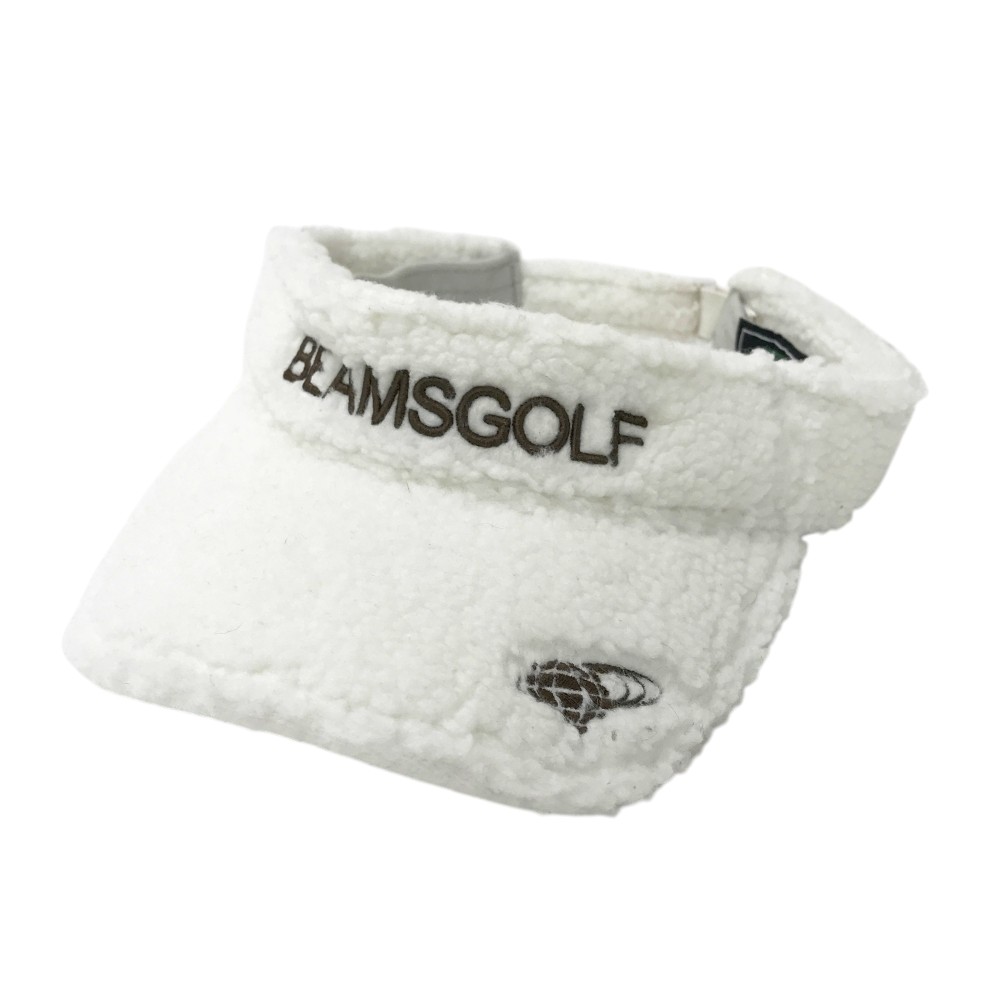 BEAMS GOLF ビームスゴルフ ボアサンバイザー ホワイト系 54-56 【中古】ゴルフウェア