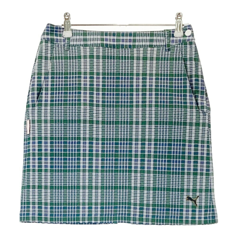 PUMA GOLF プーマゴルフ スカート チェック柄 グリーン系 S 【中古】ゴルフウェア ...
