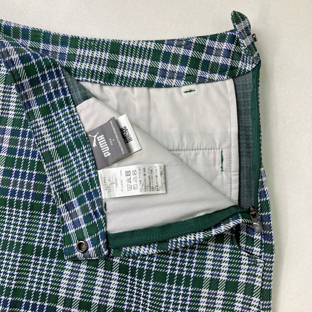 PUMA GOLF プーマゴルフ スカート チェック柄 グリーン系 S 【中古】ゴルフウェア ...