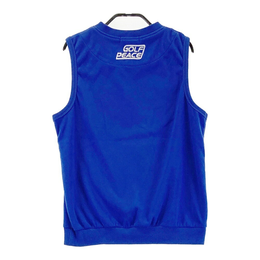 ROUGH&SWELL ラフアンドスウェル フリースベスト ワッペン ブルー系 S 【中古】ゴルフウェア レディース