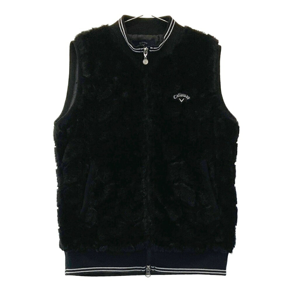CALLAWAY キャロウェイ ボアベスト ファー ブラック系 M 【中古】ゴルフウェア レディース