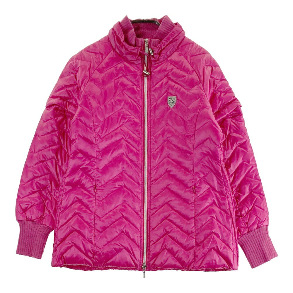 HEAL CREEK ヒールクリーク 002-59111 2WAY ダウン ジップジャケット ピンク系 42 【中古】ゴルフウェア レディース